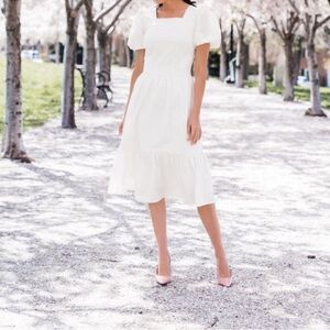 Rachel Parcell White Midi Dress